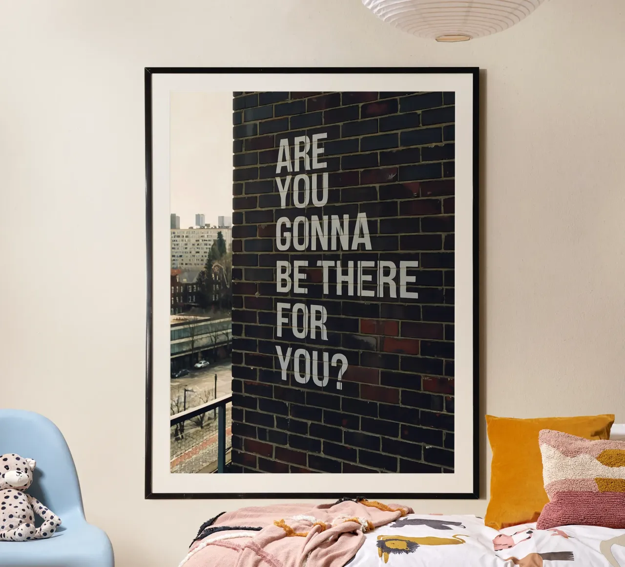 ¿Vas a estar ahí para ti? poster con marco de plástico de Plain Thoughts