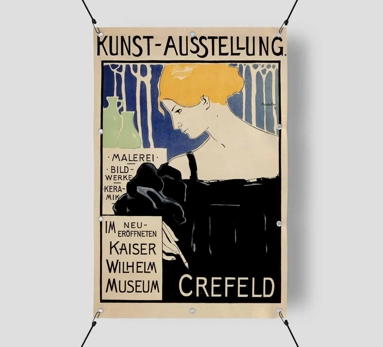 Kunstaustellung - Kaiser Wilhelm Museum telo in pvc da Old Masters