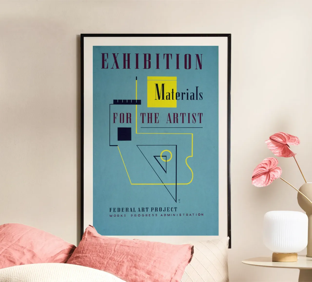 Ausstellung - Materials for the Artists poster con telaio in plastica da Old Masters