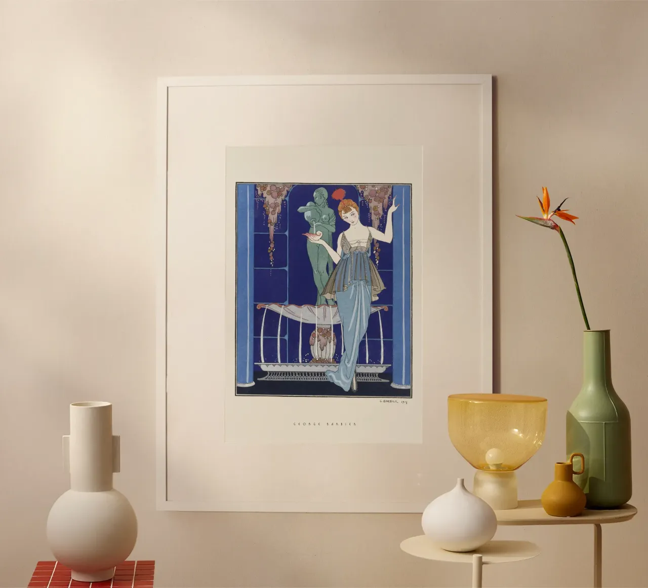 George Barbier - Attire poster con telaio in plastica da Old Masters