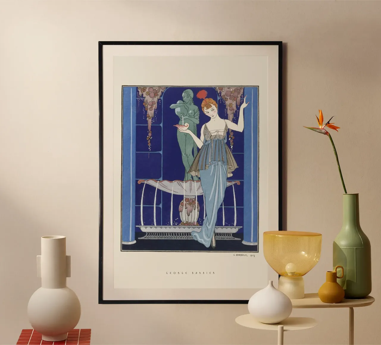 George Barbier - Attire poster con telaio in plastica da Old Masters