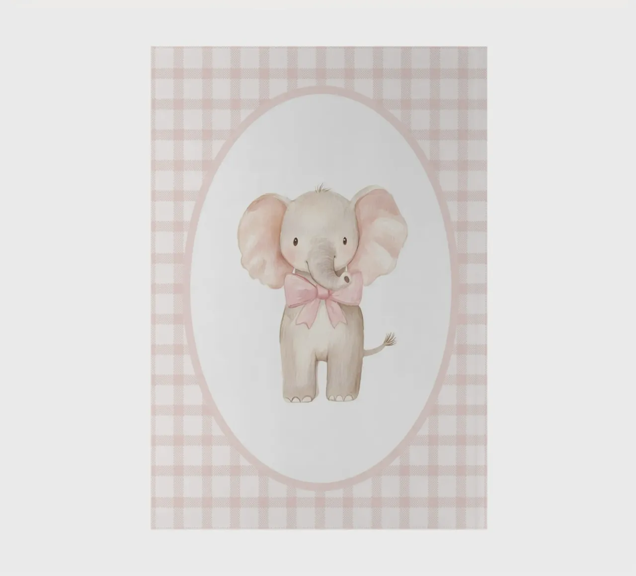 Baby Elephant with Pink Bow notebook by Jungle Joy Art