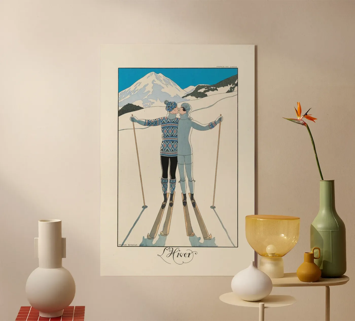 George Barbier - Winter plexiglass da Old Masters