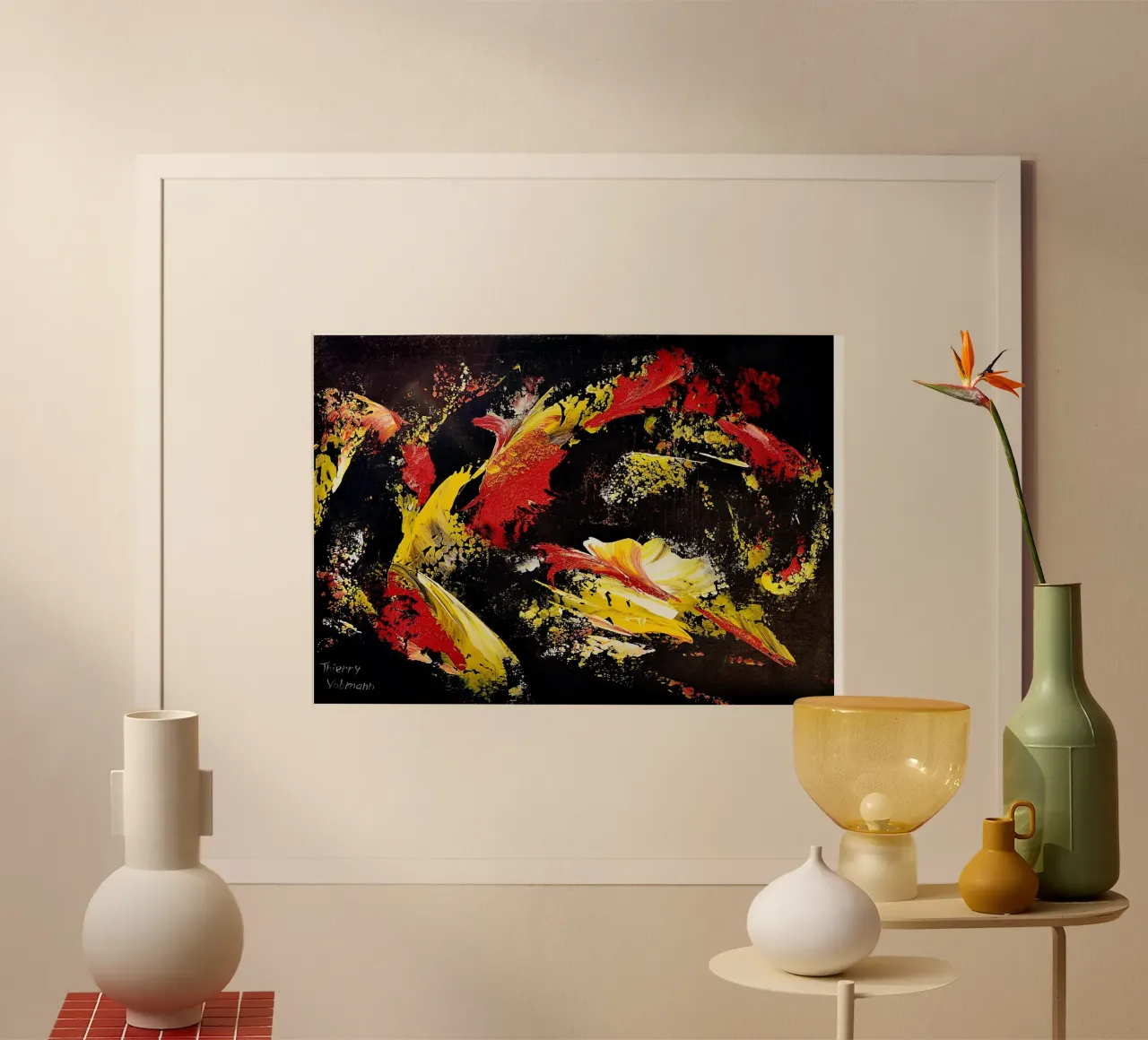 IDEAL GIFT 118 poster con telaio in alluminio da Thierry Vobmann Abstract painting