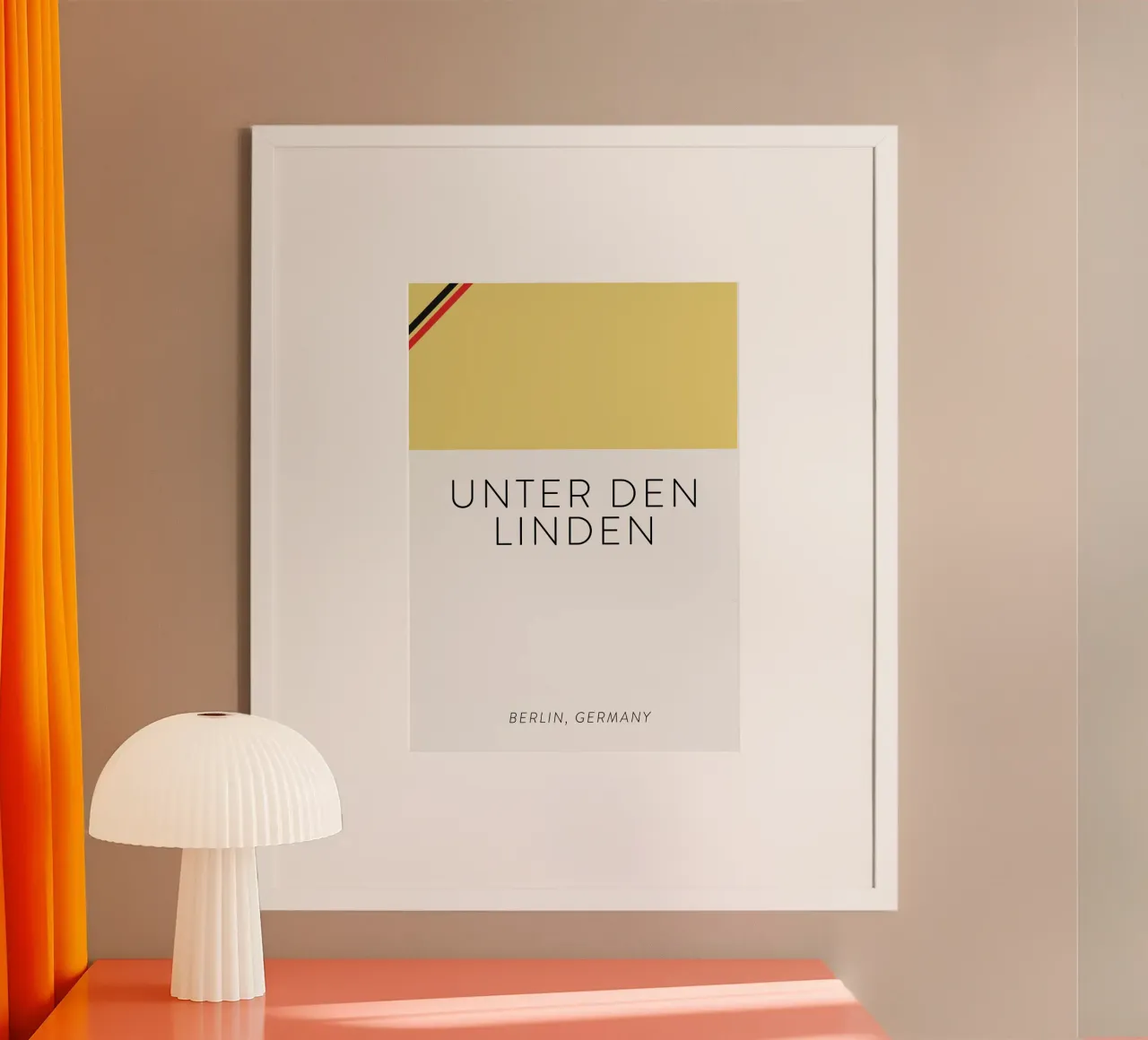 Street names (Unter den linden, Berlin) poster with aluminum frame by Ayleen