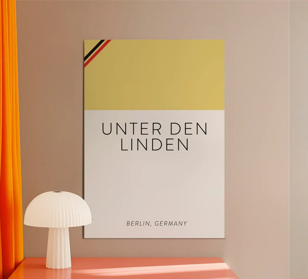 Street names (Unter den linden, Berlin) poster with aluminum frame by Ayleen