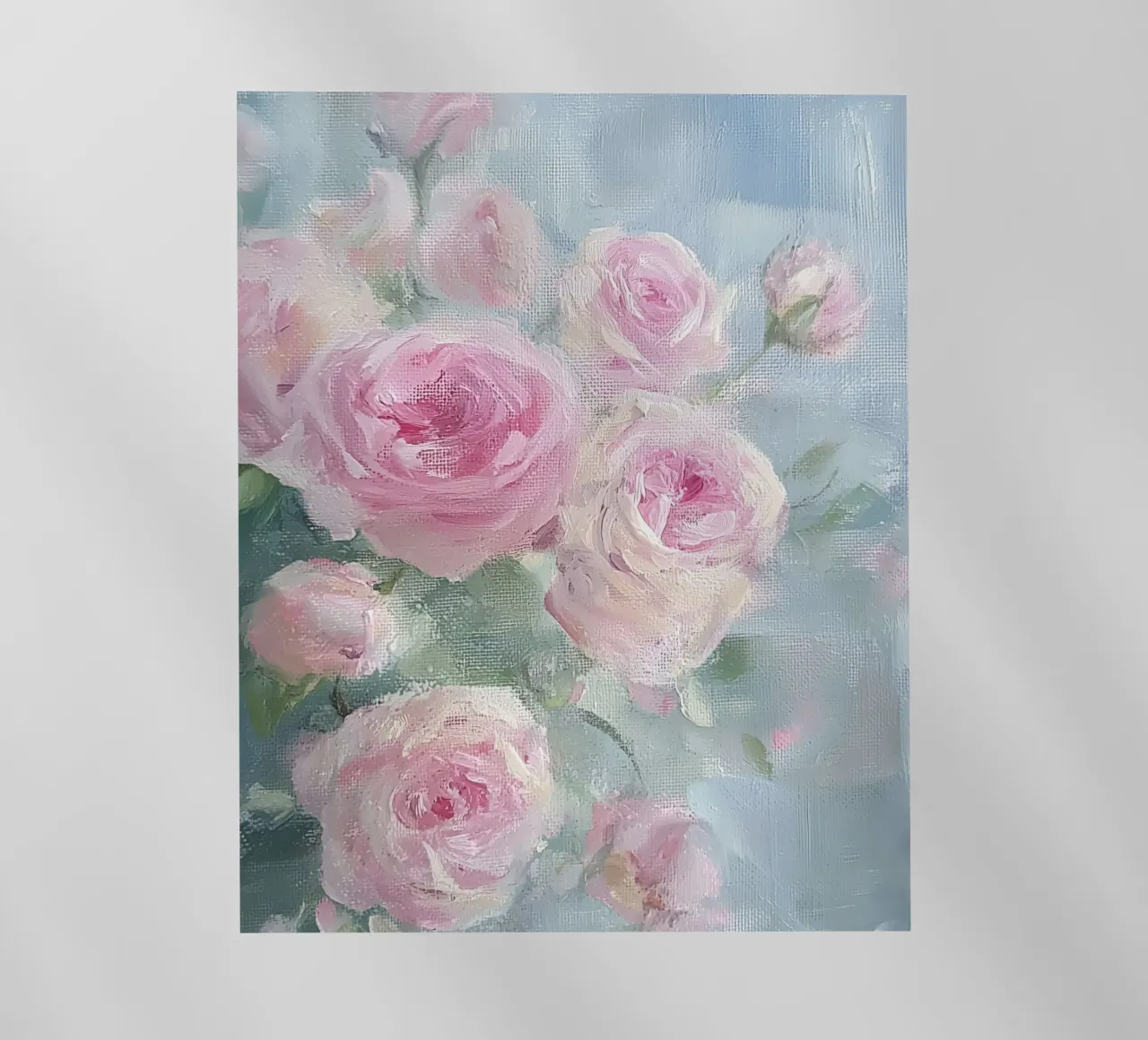 Vintage Botanical Abstract Flower Pink Roses Spring Floral pellicola backlit da Gentle Echoes Art
