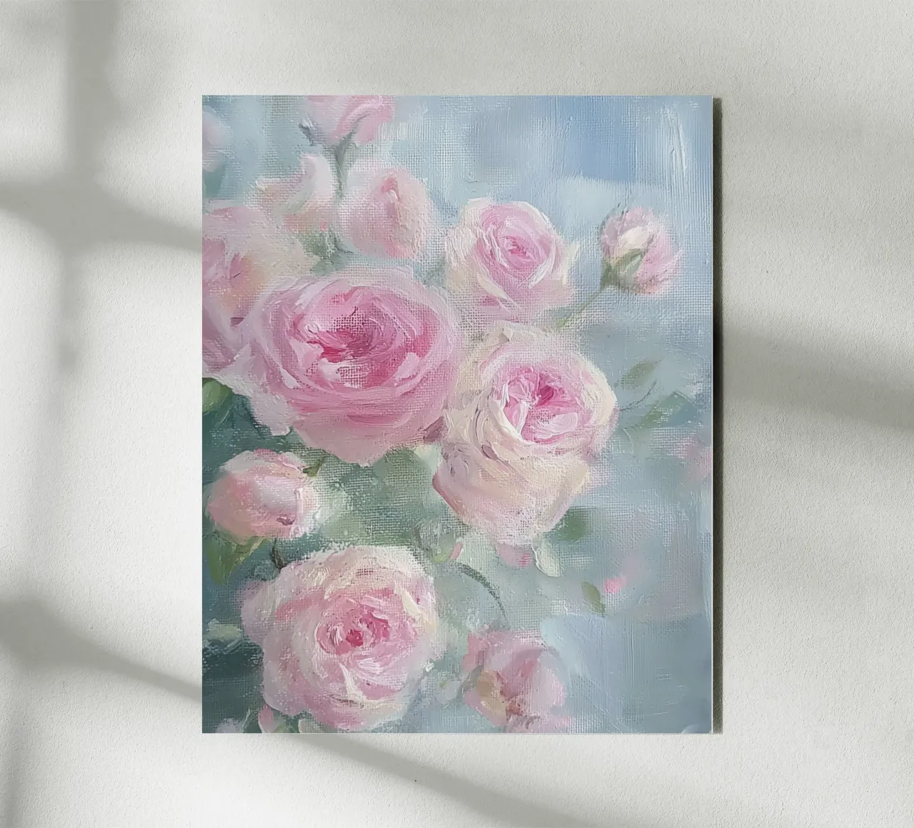 Vintage Botanical Abstract Flower Pink Roses Spring Floral forex plate by Gentle Echoes Art