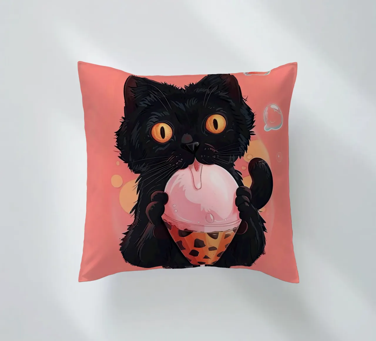 Gatto nero con gelato cuscino da DaarbyN
