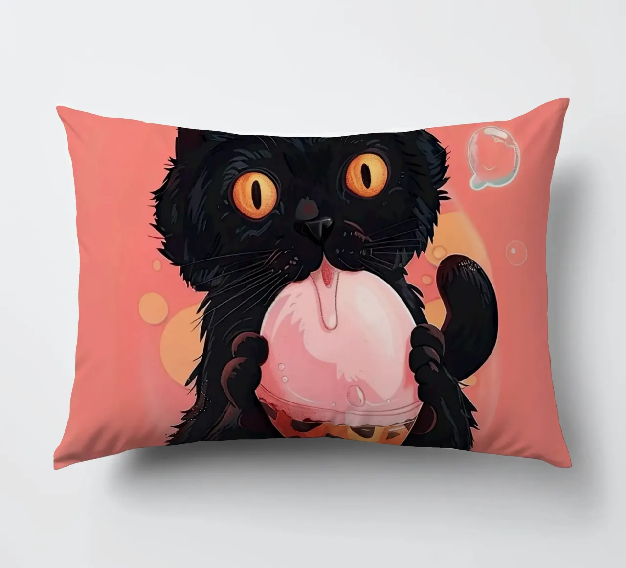 Gatto nero con gelato cuscino da DaarbyN