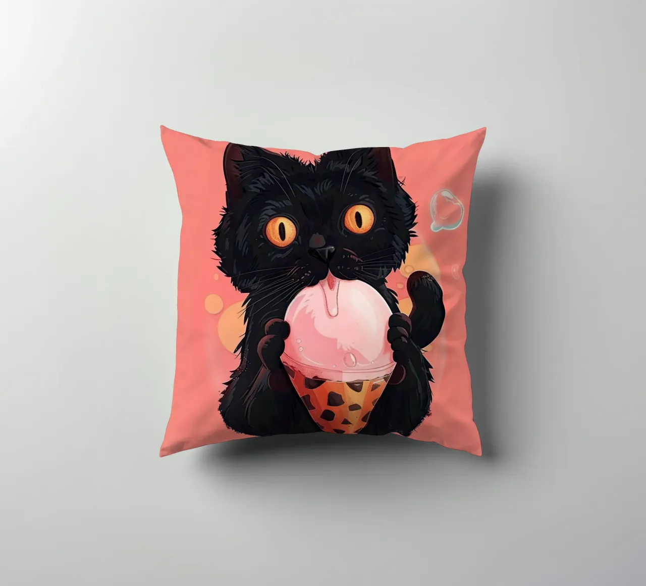 Gatto nero con gelato cuscino da DaarbyN