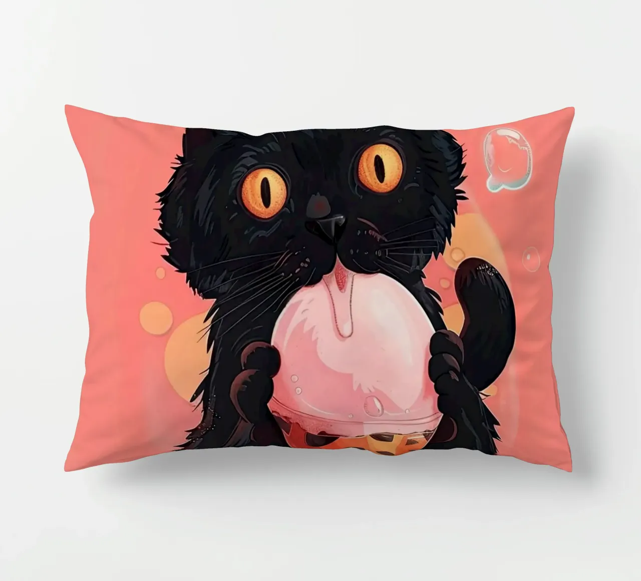 Gatto nero con gelato cuscino da DaarbyN