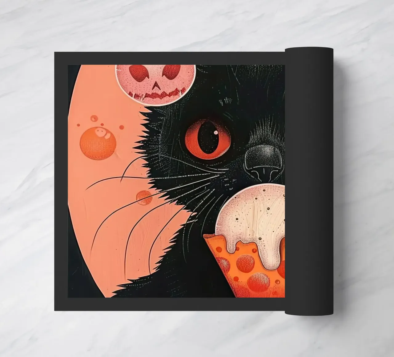 Mystical Cat and Floating Bubbles doormat by DaarbyN