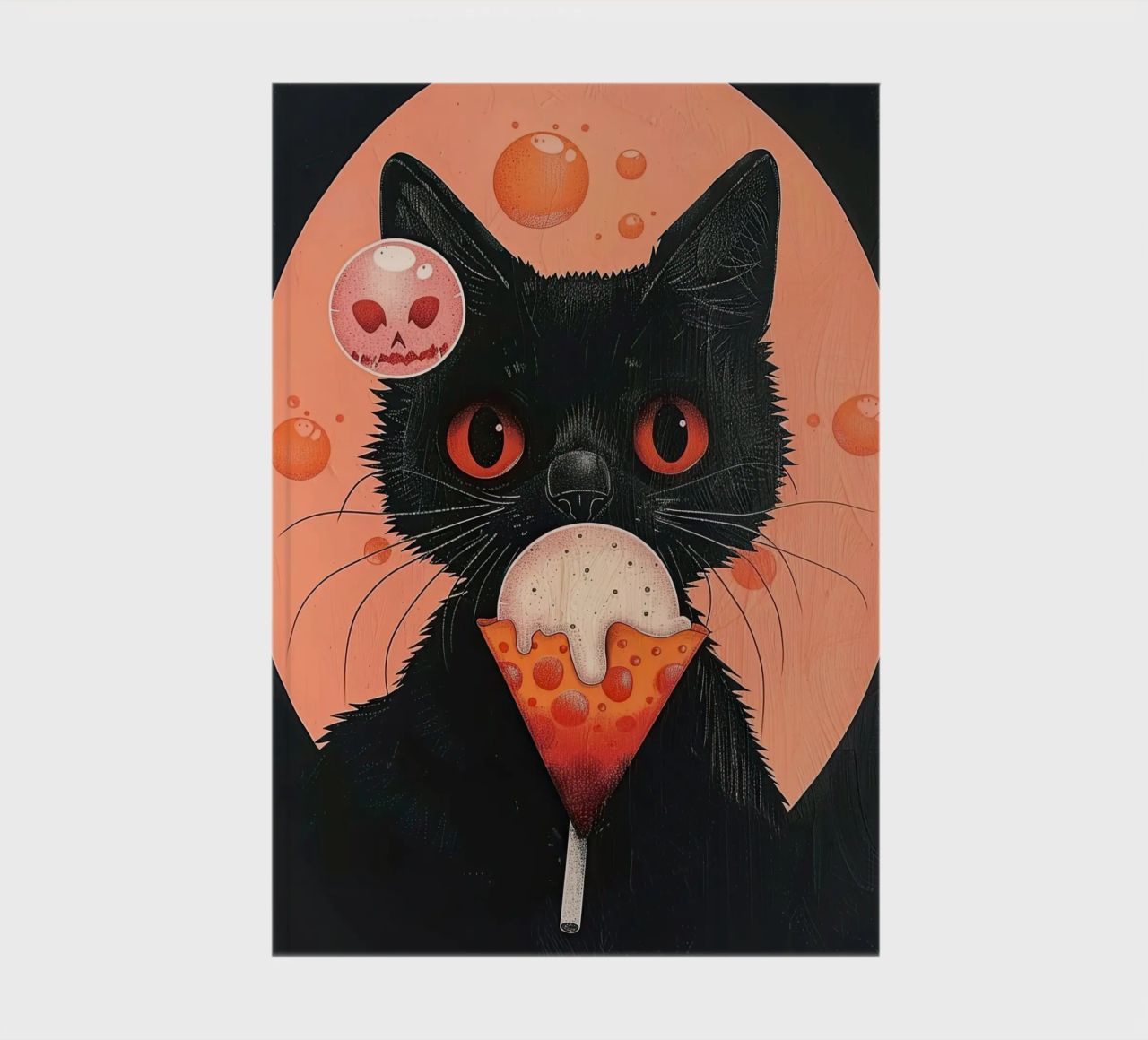 Mystical Cat and Floating Bubbles notebook by DaarbyN
