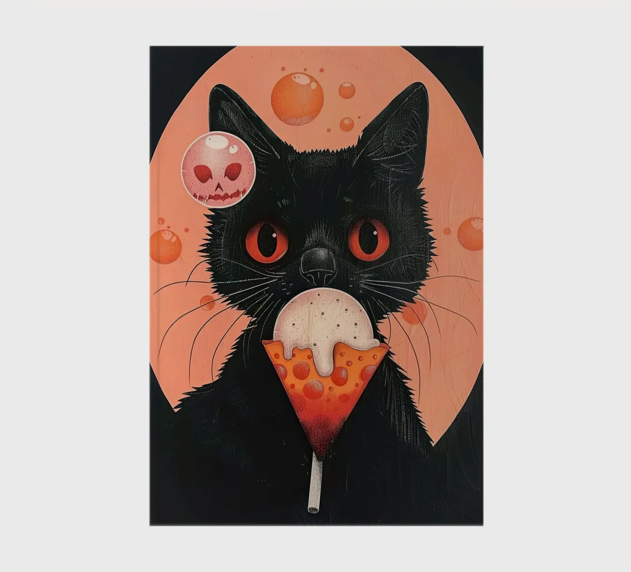 Mystical Cat and Floating Bubbles notebook by DaarbyN