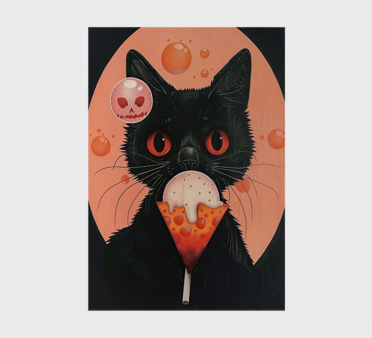 Mystical Cat and Floating Bubbles notebook by DaarbyN