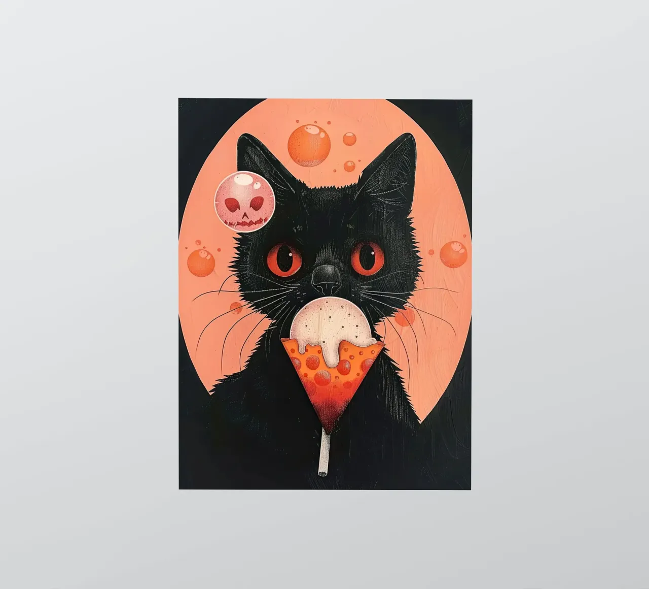 Mystical Cat and Floating Bubbles sticker by DaarbyN
