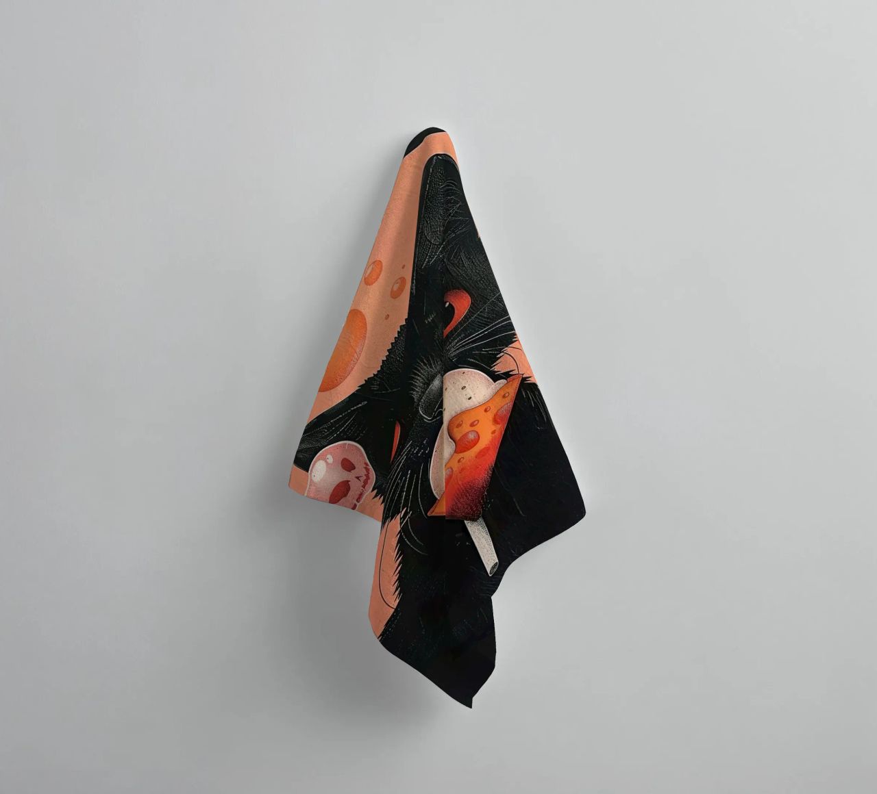 Mystical Cat and Floating Bubbles towel by DaarbyN