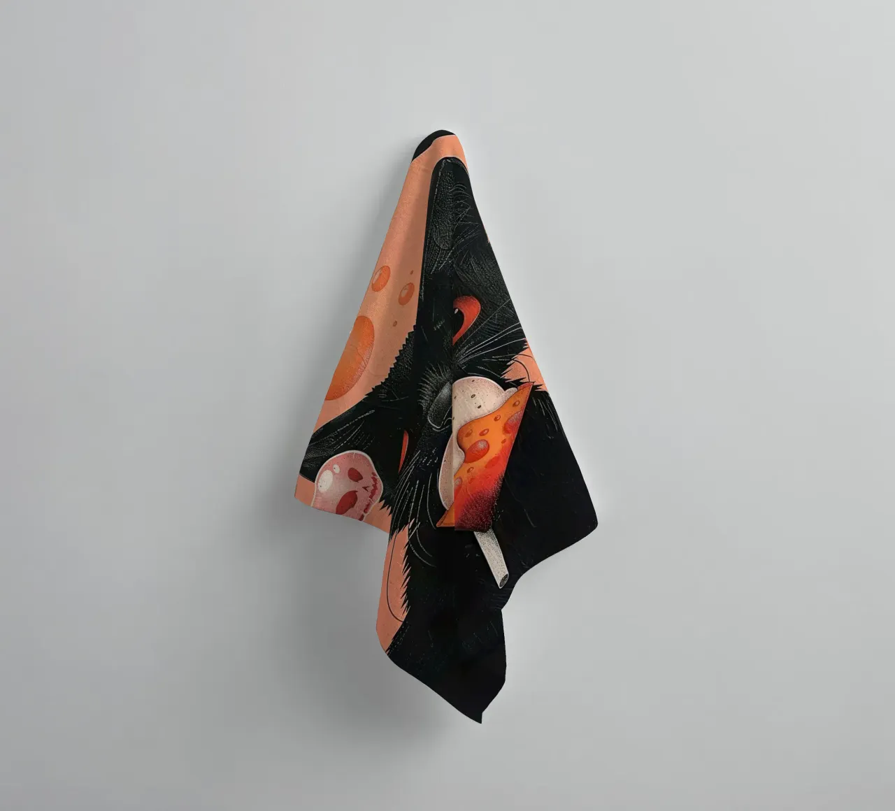 Mystical Cat and Floating Bubbles towel by DaarbyN