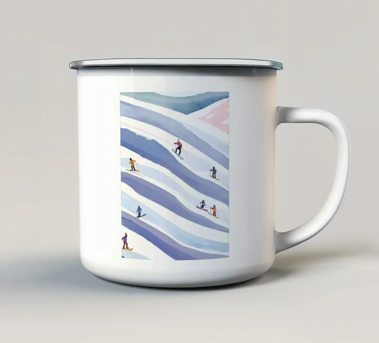 Skifahrer tazza in smalto da designsbysophia