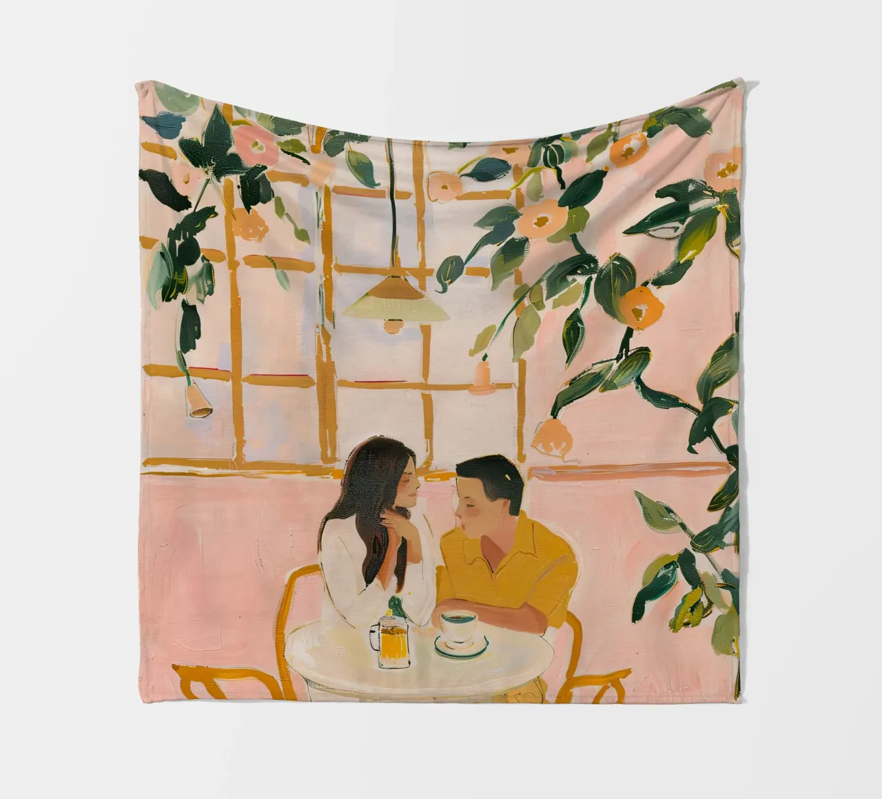 Amor en flor manta de franela de DaarbyN