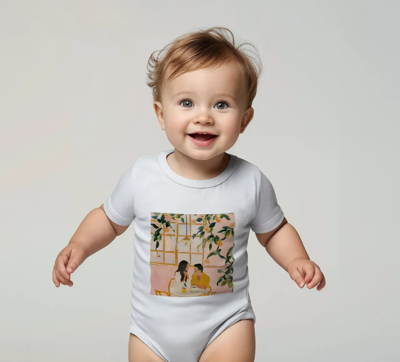 Amore in fiore body neonato maniche corte da DaarbyN