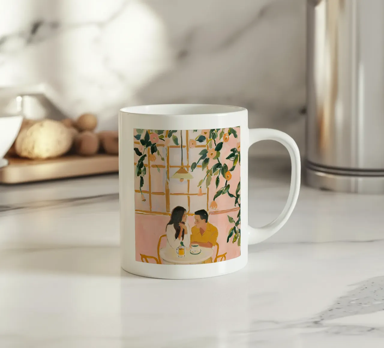 Blühende Liebe Keramik Tasse von DaarbyN