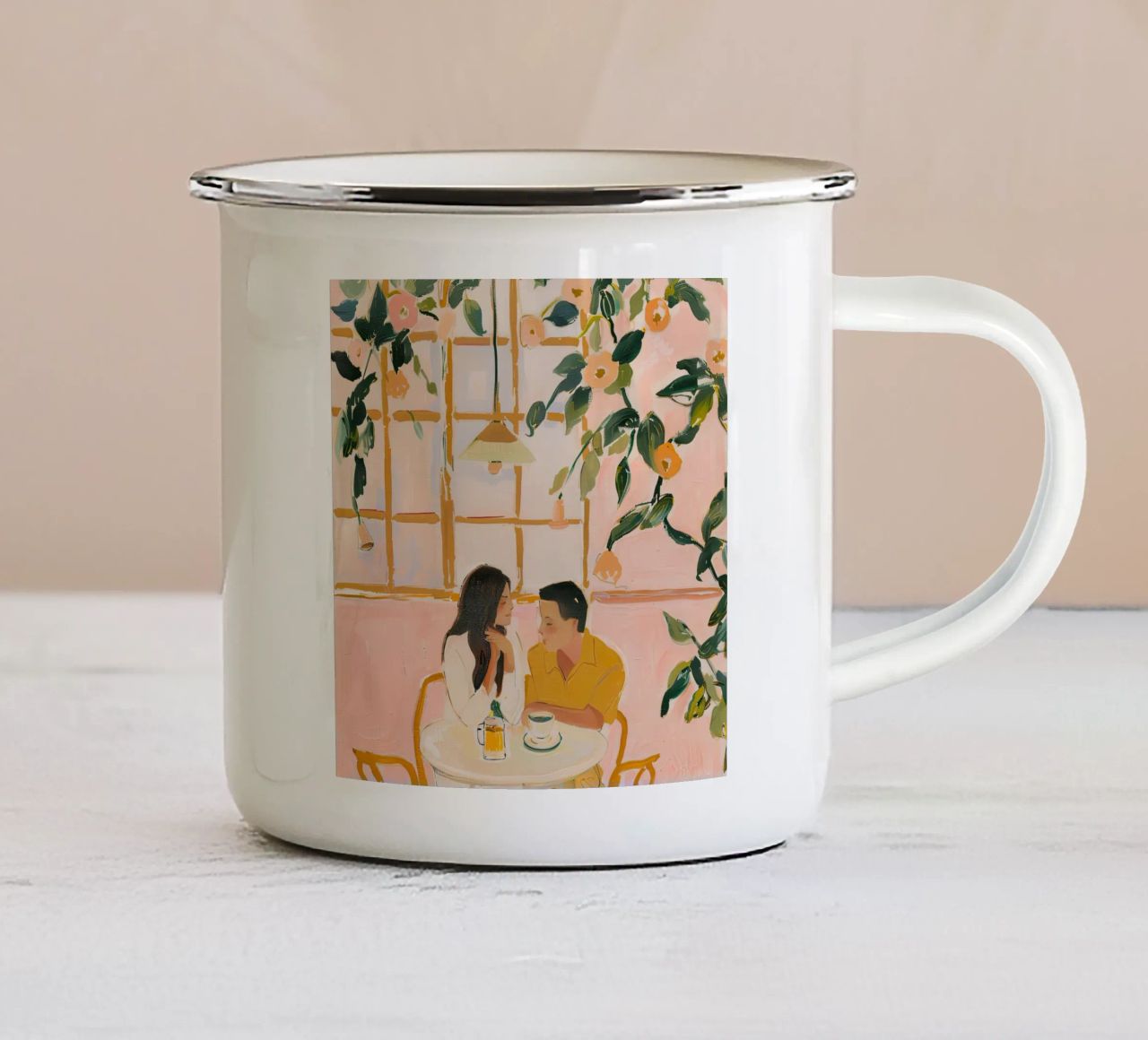 Amore in fiore tazza in smalto da DaarbyN