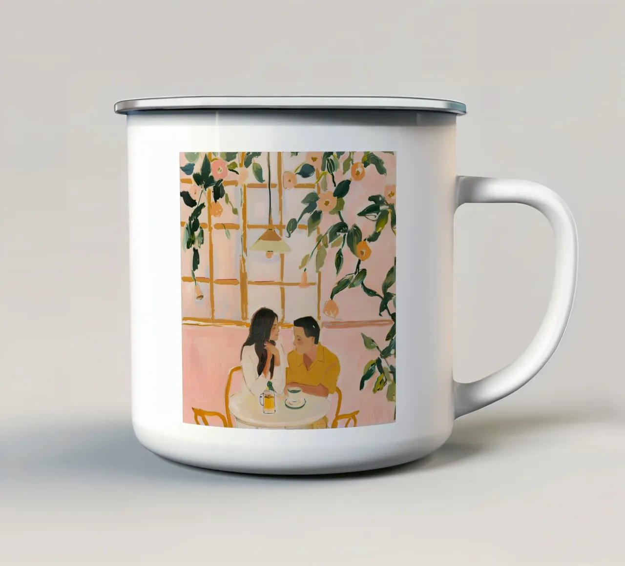 Blühende Liebe Emaille Tasse von DaarbyN