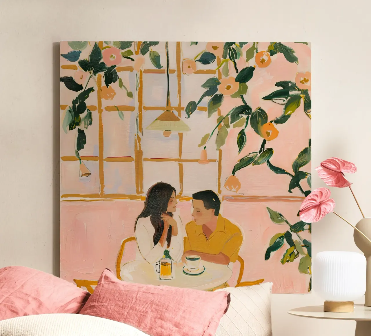 Amore in fiore tela con Cornice a cassetta da DaarbyN