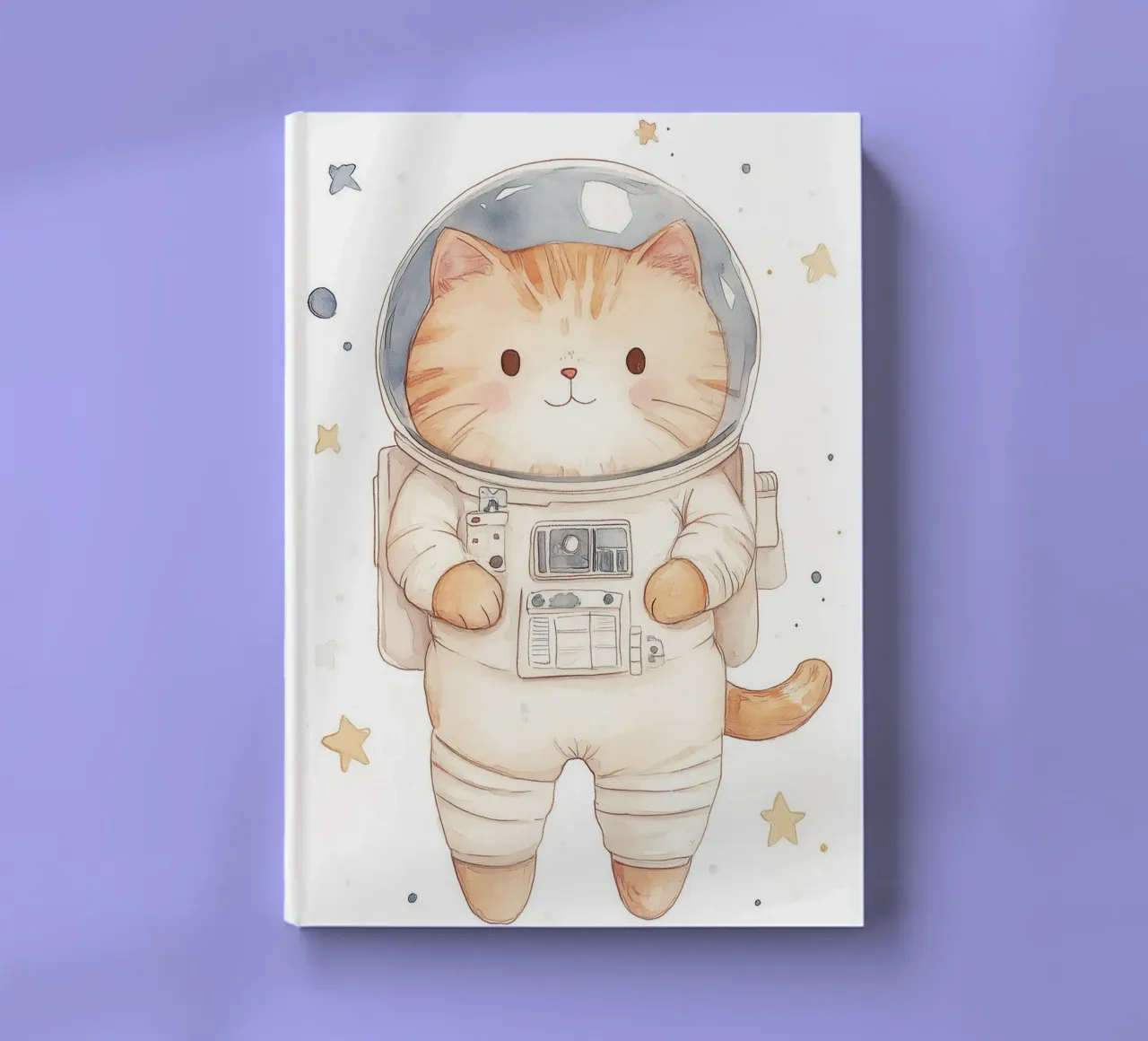 Cat Astronaut in Space notebook by Jungle Joy Art