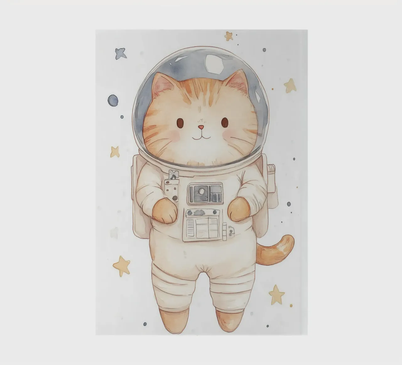 Cat Astronaut in Space notebook by Jungle Joy Art