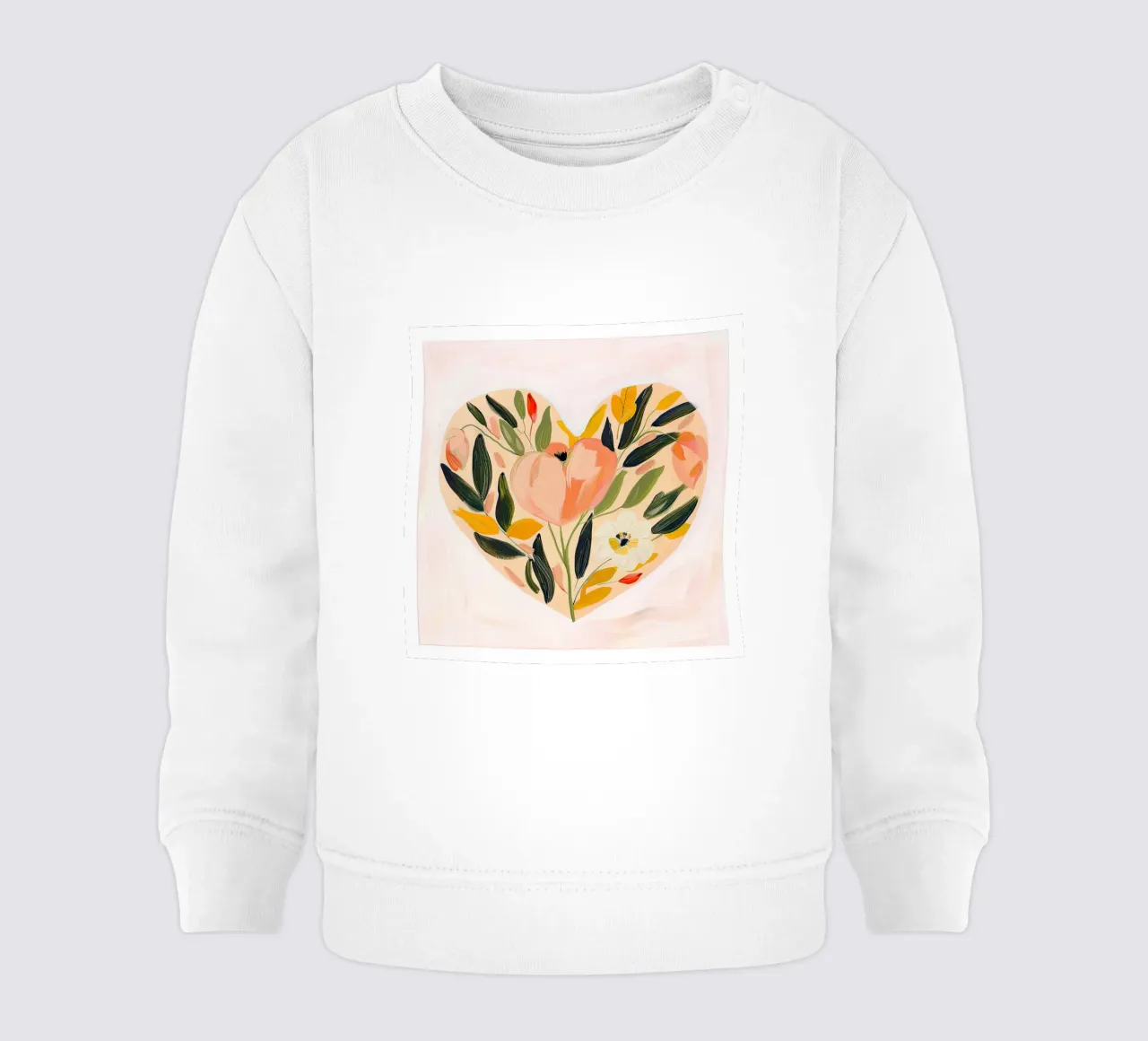 Cuore floreale in fiore felpa neonato da DaarbyN