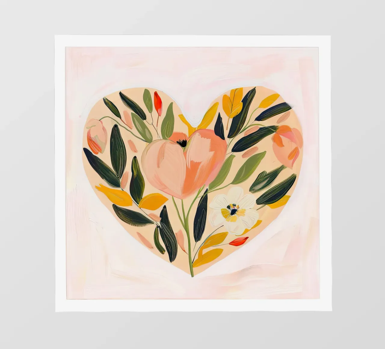 Cuore floreale in fiore telo in pvc da DaarbyN