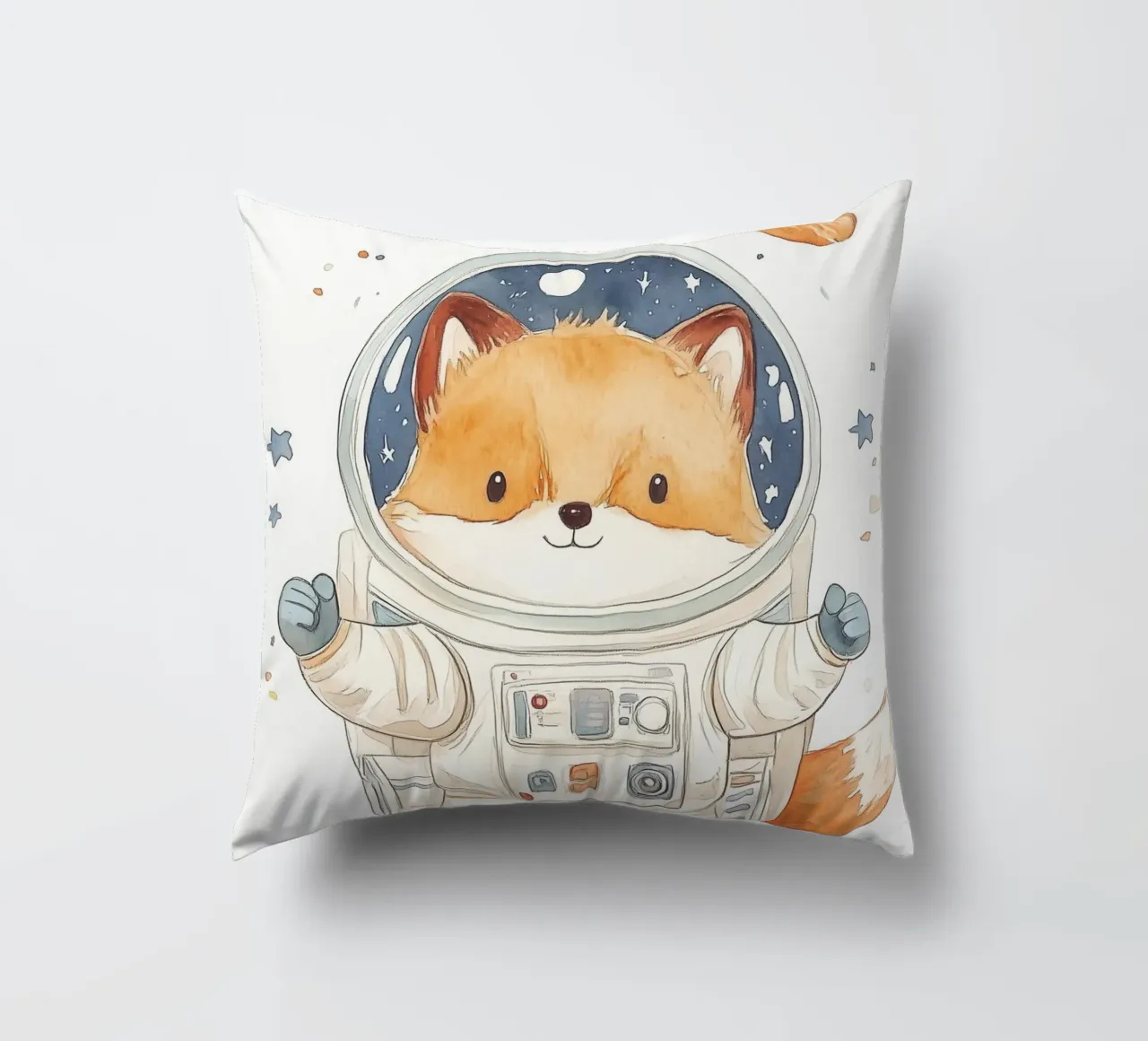 Fox Astronauta nello spazio cuscino da Jungle Joy Art