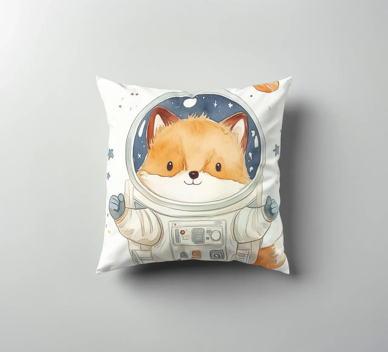 Fox Astronauta nello spazio cuscino da Jungle Joy Art