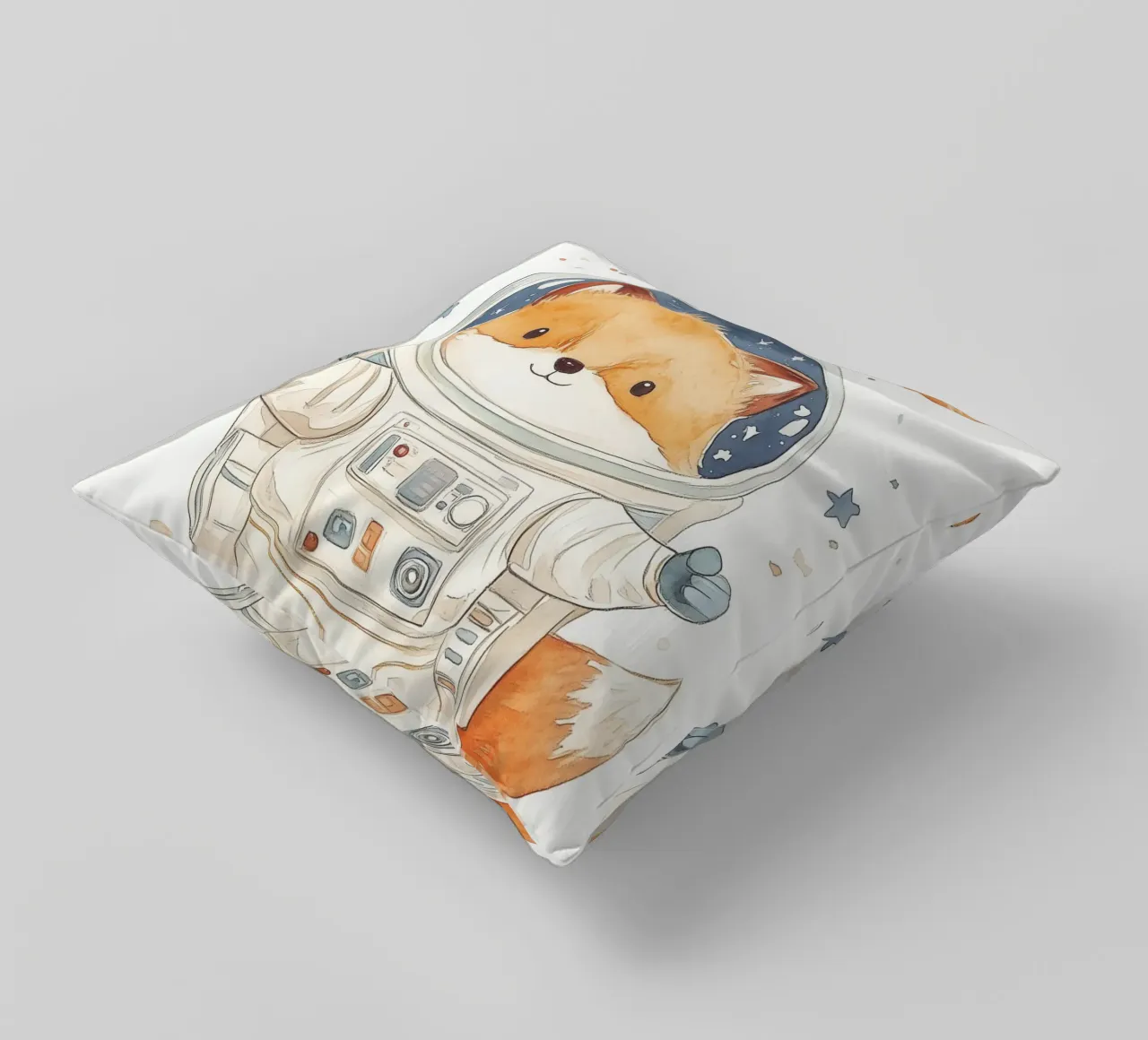 Fox Astronauta nello spazio cuscino da Jungle Joy Art