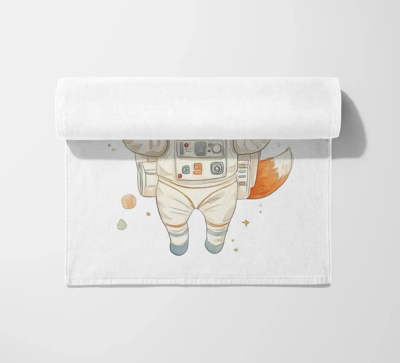 Fox Astronauta nello spazio telo mare da Jungle Joy Art