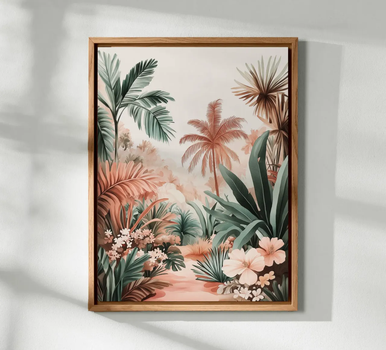 Palme e fiori esotici alluminio dibond da Flora & Horizon