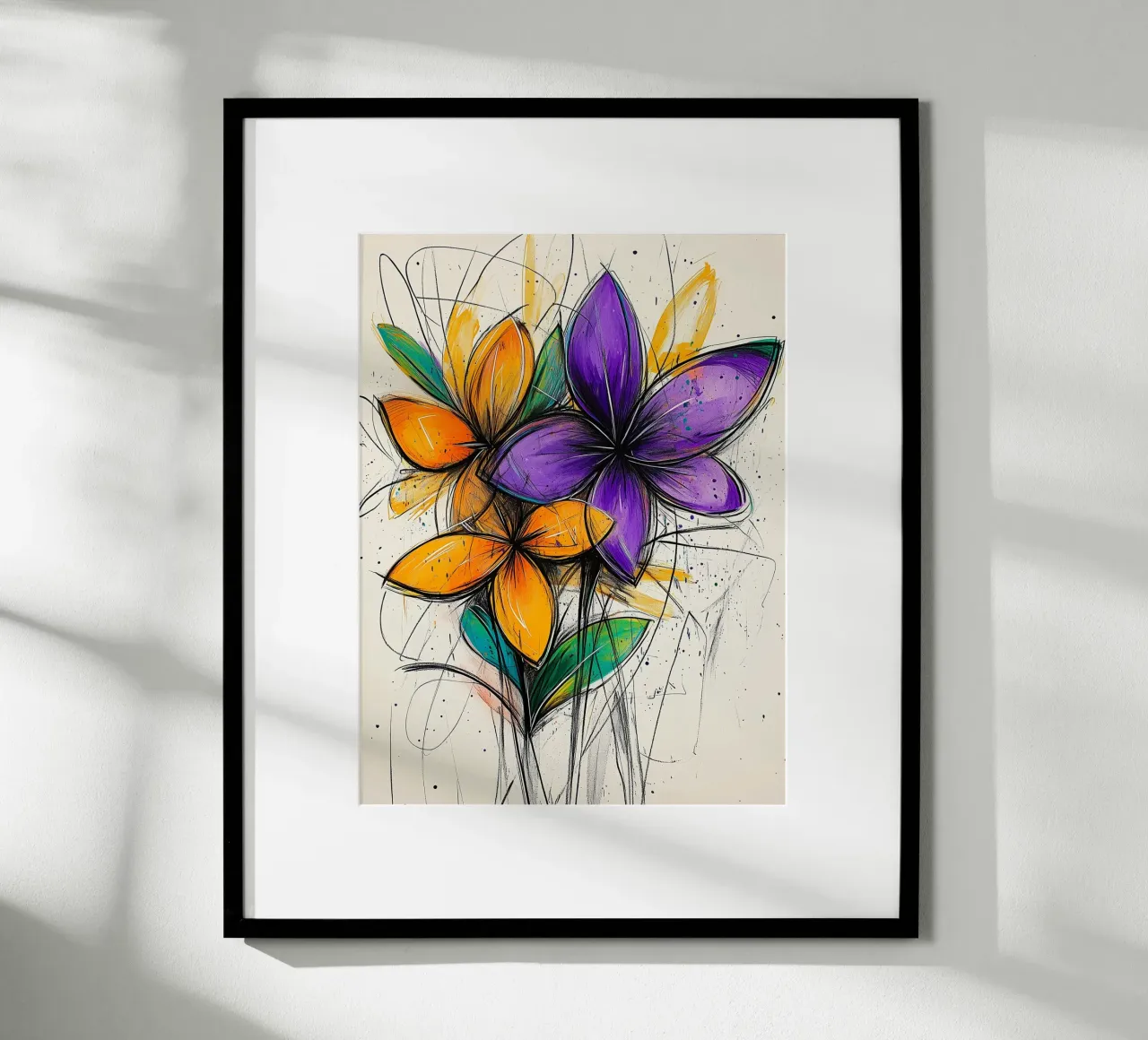 Artistic illustration of colourful flowers hahnemühle by Flora & Horizon