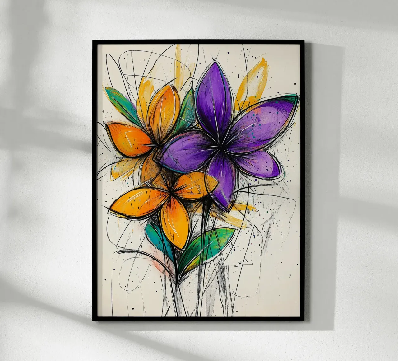 Artistic illustration of colourful flowers hahnemühle by Flora & Horizon