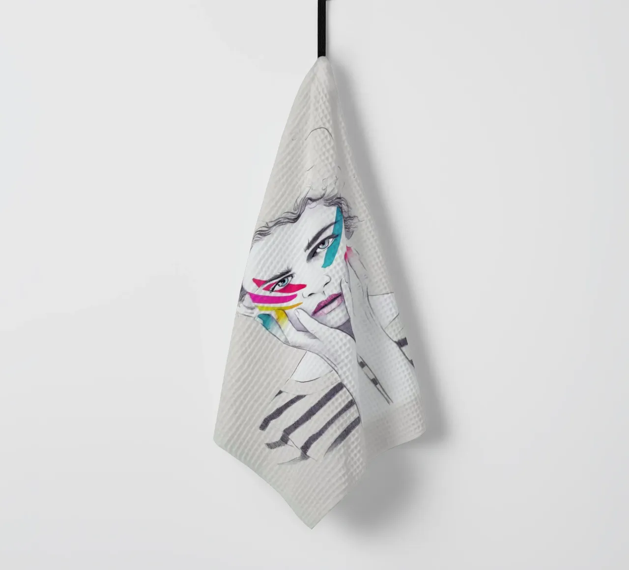 War Paint Ramona tea towel by Jenny Liz Rome