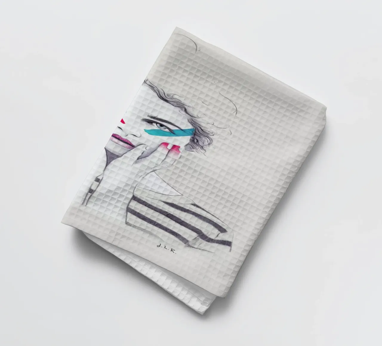 War Paint Ramona tea towel by Jenny Liz Rome