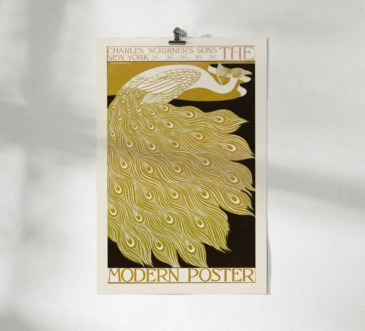Bradley Will - Pfau gold poster con telaio in legno da Old Masters