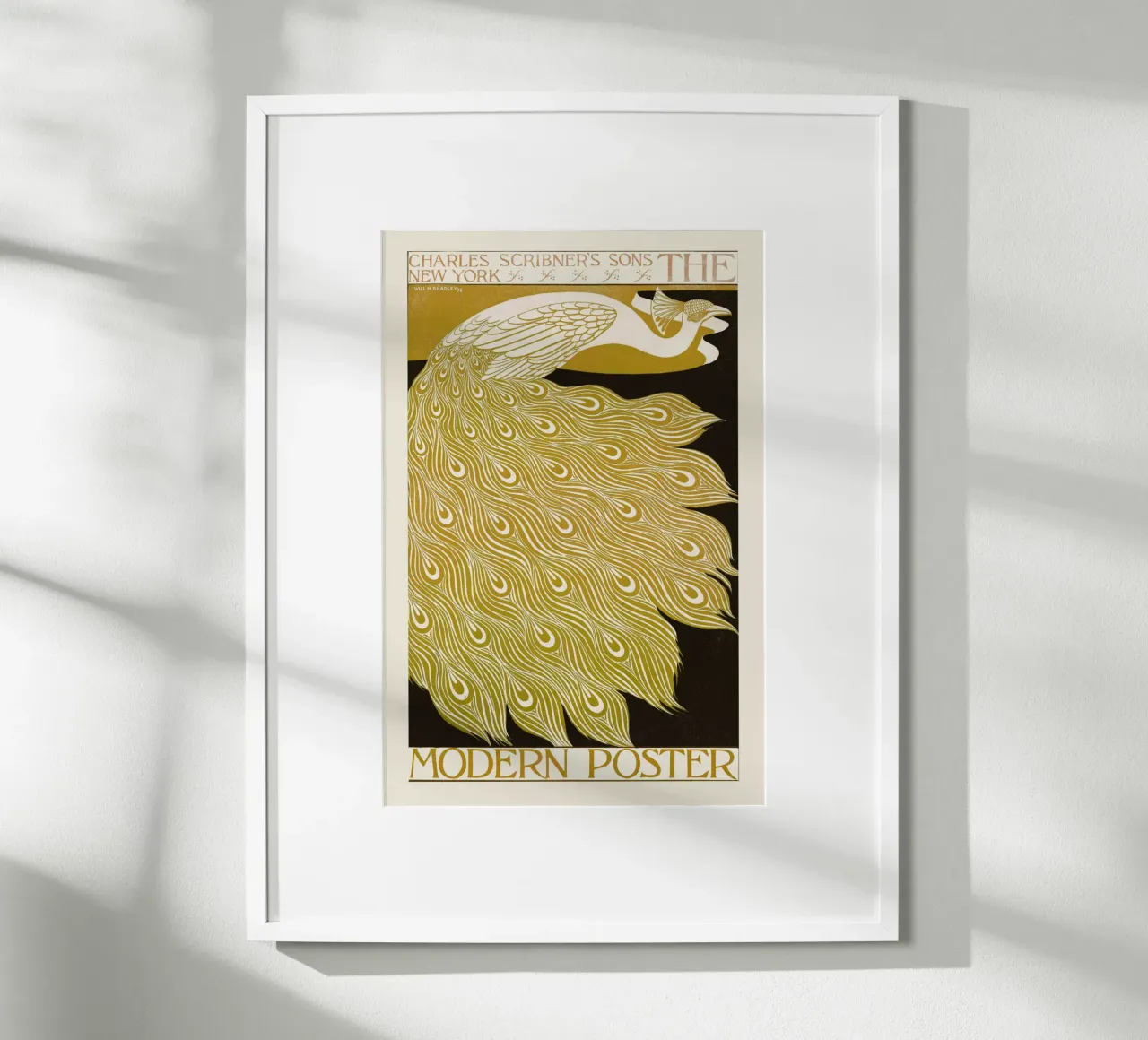 Bradley Will - Pfau gold poster con telaio in legno da Old Masters