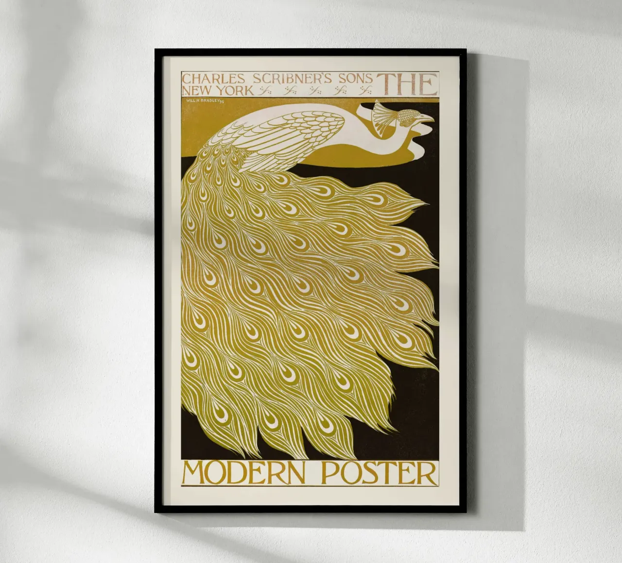 Bradley Will - Pfau gold poster con telaio in legno da Old Masters