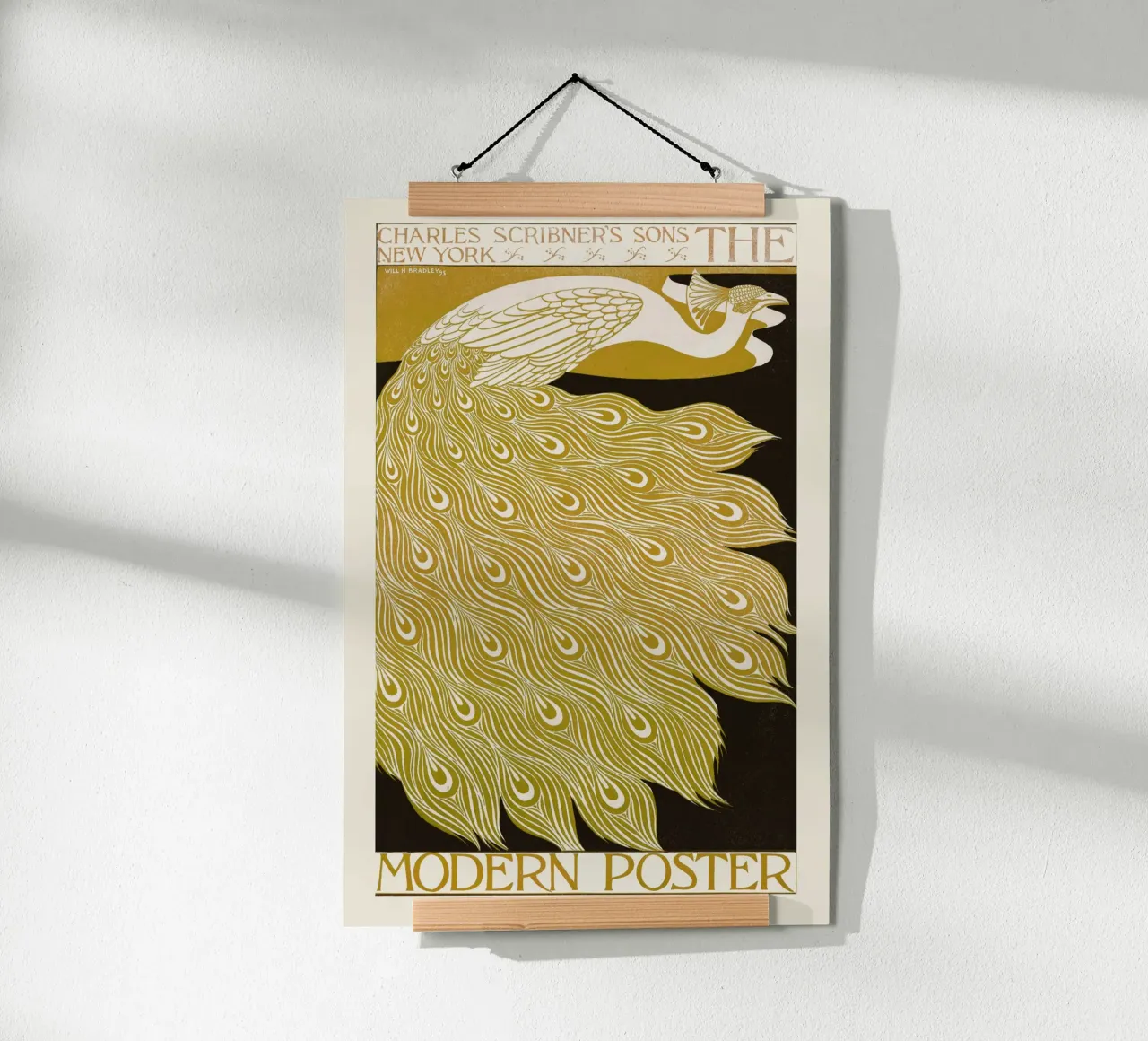 Bradley Will - Pfau gold poster con telaio in legno da Old Masters