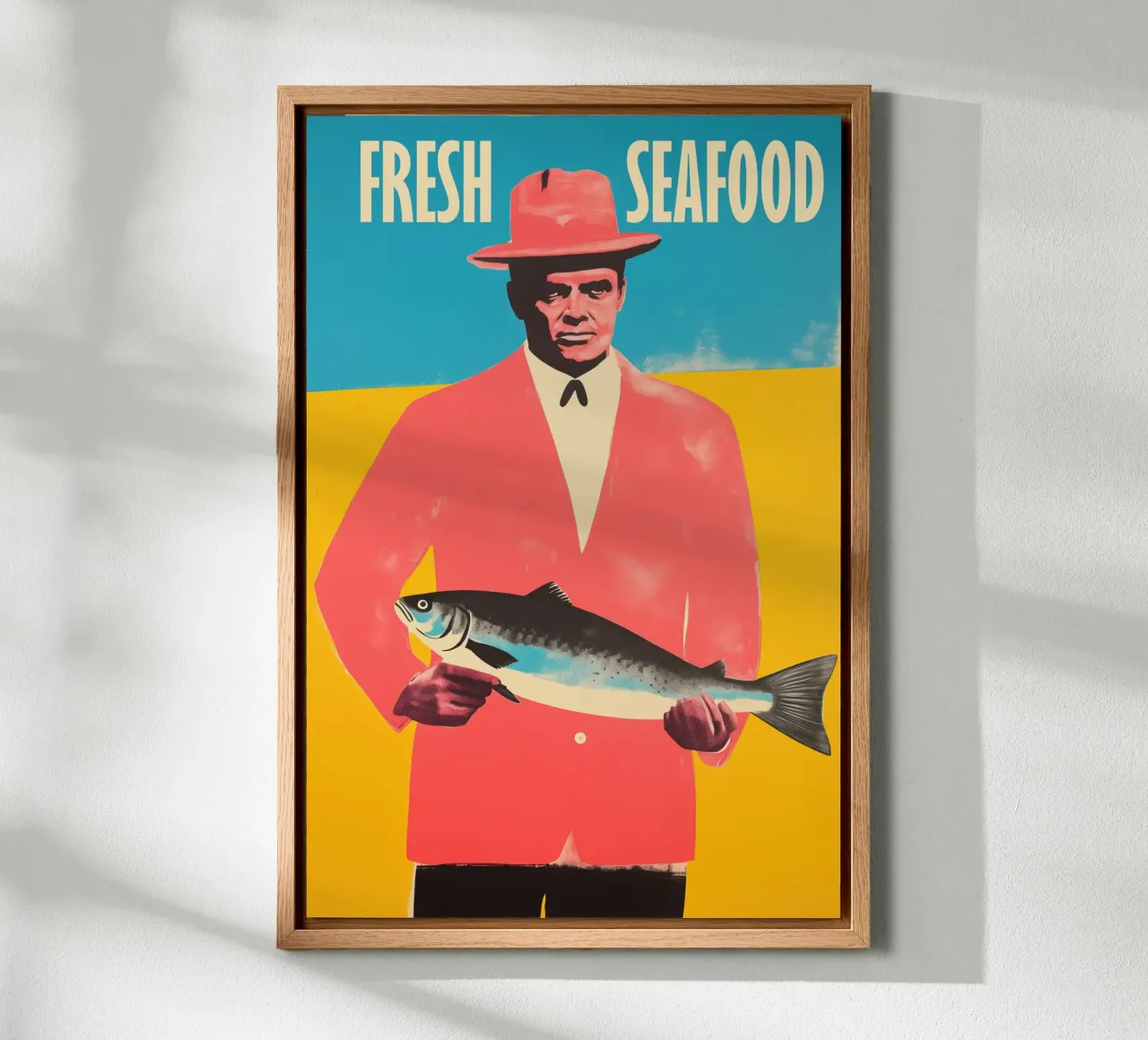 Poster sui frutti di mare freschi | Design per la cucina tela con Cornice a cassetta da Autofocus
