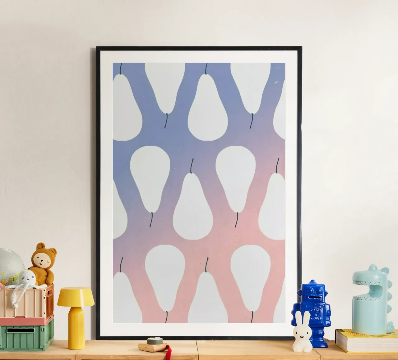 Pears poster con telaio in plastica da STUDIO LEEMO