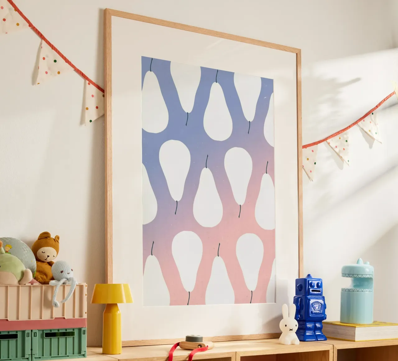 Pears poster con telaio in plastica da STUDIO LEEMO
